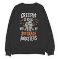 Creepin It Real With My 3rd Grade Monsters Halloween Teacher Unisex Sweatshirt, trending gift