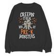 Creepin It Real Pre-K Monsters Halloween Preschool Teacher Unisex Sweatshirt, trending gift Creepin It Real Pre-K Monsters Halloween Preschool Teacher Unisex Sweatshirt, trending gift