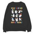 What Are We Doing Today Ghost PE Teacher Team Halloween Unisex Sweatshirt, Pe Teacher Gifts, trending gift