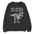 Lets Eat Kids Punctuation Saves Lives Dinosaur Teacher Unisex Sweatshirt, trending gift