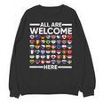 ESL Teacher All Are Welcome Here For Worlds Virtual Teachers Unisex Sweatshirt, Esl Teacher Gifts, trending gift ESL Teacher All Are Welcome Here For Worlds Virtual Teachers Unisex Sweatshirt, Esl Teacher Gifts, trending gift
