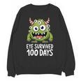 Eye Survived 100 Days Of School Monster Lover Teacher Kids Unisex Sweatshirt, trending gift Eye Survived 100 Days Of School Monster Lover Teacher Kids Unisex Sweatshirt, trending gift