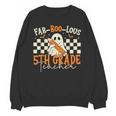 Fab Boo Lous 5th Grade Teacher Retro Ghost Spooky Halloween Unisex Sweatshirt, trending gift