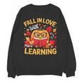 Fall In Love With Learning Pumpkin Thanksgiving Teacher Fall Unisex Sweatshirt, trending gift
