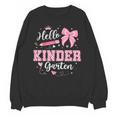 First Day Of School Teacher Girl Coquette Hello Kindergarten Unisex Sweatshirt, trending gift First Day Of School Teacher Girl Coquette Hello Kindergarten Unisex Sweatshirt, trending gift