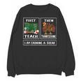 First Teach Then Thanksgiving I'm Earning A Break Teacher Unisex Sweatshirt, trending gift First Teach Then Thanksgiving I'm Earning A Break Teacher Unisex Sweatshirt, trending gift