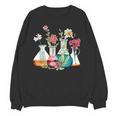 Floral Beakers Chemistry Lab Teacher Unisex Sweatshirt, trending gift Floral Beakers Chemistry Lab Teacher Unisex Sweatshirt, trending gift