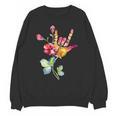 Flower American Sign Language ASL Teacher Teaching Deaf Unisex Sweatshirt, trending gift Flower American Sign Language ASL Teacher Teaching Deaf Unisex Sweatshirt, trending gift