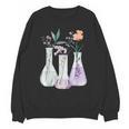 Flowers Test Tube Chemistry Student Science Teacher Women Unisex Sweatshirt, Science Teacher Gifts, trending gift