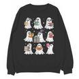 Ghost Reading Teacher Halloween Costume Librarian Book Lover Unisex Sweatshirt, trending gift