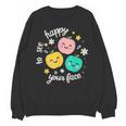 Groovy Happy To See Your Face Teacher School Appreciation Unisex Sweatshirt, Groovy Teacher Gifts, trending gift Groovy Happy To See Your Face Teacher School Appreciation Unisex Sweatshirt, Groovy Teacher Gifts, trending gift