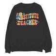 Groovy Substitute Teacher Retro Teacher Back To School Unisex Sweatshirt, Groovy Teacher Gifts, trending gift Groovy Substitute Teacher Retro Teacher Back To School Unisex Sweatshirt, Groovy Teacher Gifts, trending gift