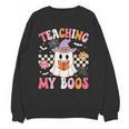 Groovy Teaching My Boos Teacher Ghost Halloween Teacher Unisex Sweatshirt, Groovy Teacher Gifts, trending gift
