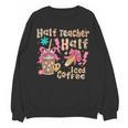 Half Teacher Half Iced Coffee Back To School Unisex Sweatshirt, trending gift Half Teacher Half Iced Coffee Back To School Unisex Sweatshirt, trending gift