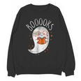 Halloween Cute Ghost Book Reading Teacher Unisex Sweatshirt, trending gift Halloween Cute Ghost Book Reading Teacher Unisex Sweatshirt, trending gift