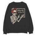 Halloween Math Teacher Skeleton Six Seven Meme Brainrot Unisex Sweatshirt, trending gift Halloween Math Teacher Skeleton Six Seven Meme Brainrot Unisex Sweatshirt, trending gift