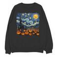 Halloween Pumpkin Starry Night Van Gogh Art Teacher Unisex Sweatshirt, trending gift