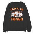 Halloween Teacher Ghosts Trick Or Teach Retro Costume Women Unisex Sweatshirt, trending gift
