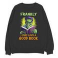 Halloween Teacher Librarian Frankenstein Reading Books Unisex Sweatshirt, trending gift