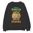 Halloween Teacher Librarian Monster Reading Books Men Women Kids Unisex Sweatshirt, trending gift Halloween Teacher Librarian Monster Reading Books Men Women Kids Unisex Sweatshirt, trending gift