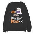 Halloween Teacher Women Cute Reading Ghost Read More Books Unisex Sweatshirt, trending gift Halloween Teacher Women Cute Reading Ghost Read More Books Unisex Sweatshirt, trending gift