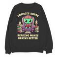 Halloween Teacher Zombie Reading Is Good For Brains Unisex Sweatshirt, trending gift Halloween Teacher Zombie Reading Is Good For Brains Unisex Sweatshirt, trending gift
