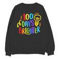 Happy 100th Day Of School 100 Days Brighter Girls Teacher Unisex Sweatshirt, trending gift Happy 100th Day Of School 100 Days Brighter Girls Teacher Unisex Sweatshirt, trending gift
