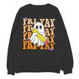Happy Fri-Yay Friday Lovers Groovy Teacher Life Halloween Unisex Sweatshirt, Groovy Teacher Gifts, trending gift