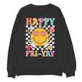 Happy Fri-Yay Groovy Teacher Friday Weekend Fri Yay Unisex Sweatshirt, Groovy Teacher Gifts, trending gift