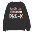Hello Pre-K Pencil Teacher Student Tie Dye Unisex Sweatshirt, trending gift Hello Pre-K Pencil Teacher Student Tie Dye Unisex Sweatshirt, trending gift
