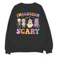 Inclusion Isn't Scary Ghost Halloween SLP Sped Teacher Unisex Sweatshirt, trending gift Inclusion Isn't Scary Ghost Halloween SLP Sped Teacher Unisex Sweatshirt, trending gift