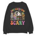 Inclusion Isnt Scary Halloween Skeleton Ghost Sped Teacher Unisex Sweatshirt, trending gift Inclusion Isnt Scary Halloween Skeleton Ghost Sped Teacher Unisex Sweatshirt, trending gift