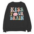 Kiss Your Brain Teacher Inspire Educate Groovy Retro Vintage Unisex Sweatshirt, Groovy Teacher Gifts, trending gift Kiss Your Brain Teacher Inspire Educate Groovy Retro Vintage Unisex Sweatshirt, Groovy Teacher Gifts, trending gift
