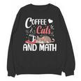 I Love Math Cats And Coffee Heart Mathematics Teacher Unisex Sweatshirt, trending gift
