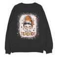 Messy Bun Spooky Teacher Bleached Halloween Teachers Unisex Sweatshirt, trending gift Messy Bun Spooky Teacher Bleached Halloween Teachers Unisex Sweatshirt, trending gift