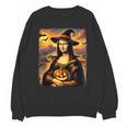 Mona Lisa Pumpkin Halloween Art Teacher Witchy Women Kids Unisex Sweatshirt, trending gift