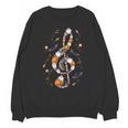 Music Note Symbol Halloween For Music Teacher Musicians Unisex Sweatshirt, trending gift