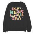 In My Music Teacher Era Retro Back To School Musician Band Men Women Unisex Sweatshirt, trending gift