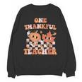 One Thankful Teacher Fall Leaves Thanksgiving Retro Unisex Sweatshirt, trending gift One Thankful Teacher Fall Leaves Thanksgiving Retro Unisex Sweatshirt, trending gift