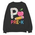 P Is For Pre K Teacher Student Pencil Apple Back To School Unisex Sweatshirt, trending gift P Is For Pre K Teacher Student Pencil Apple Back To School Unisex Sweatshirt, trending gift