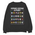 Hispanic Flags Alphabet Hearts Latin Heritage For Teacher Unisex Sweatshirt, trending gift