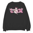 Pink Ghost Teach Halloween Teacher In Spooky Season Unisex Sweatshirt, trending gift Pink Ghost Teach Halloween Teacher In Spooky Season Unisex Sweatshirt, trending gift