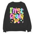 Preppy First Grade Back To School 1st Grade Teacher Girl Kid Unisex Sweatshirt, First Grade Teacher Gifts, trending gift