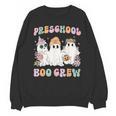 Preschool Boo Crew Groovy Halloween Floral Ghost Teacher Men Women Kids Unisex Sweatshirt, Groovy Teacher Gifts, trending gift Preschool Boo Crew Groovy Halloween Floral Ghost Teacher Men Women Kids Unisex Sweatshirt, Groovy Teacher Gifts, trending gift