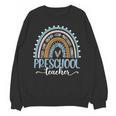 Preschool Teacher Leopard Boho Rainbow Back To School Unisex Sweatshirt, trending gift Preschool Teacher Leopard Boho Rainbow Back To School Unisex Sweatshirt, trending gift