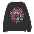 Rainbow I Believe In You Teacher Testing Day Unisex Sweatshirt, trending gift Rainbow I Believe In You Teacher Testing Day Unisex Sweatshirt, trending gift