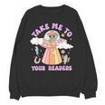 Take Me To Your Readers Alien Teacher Halloween Literacy Unisex Sweatshirt, trending gift