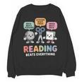 Reading Beats Everything Teacher Rock Paper Scissors Unisex Sweatshirt, trending gift Reading Beats Everything Teacher Rock Paper Scissors Unisex Sweatshirt, trending gift