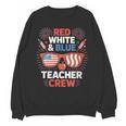 Red & Blue Teacher Crew Shirt 4th Of July Sunglasses Unisex Sweatshirt, trending gift