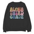 Retro Aloha Third Grade Teacher Summer Vacation Beach Hawaii Unisex Sweatshirt, trending gift Retro Aloha Third Grade Teacher Summer Vacation Beach Hawaii Unisex Sweatshirt, trending gift